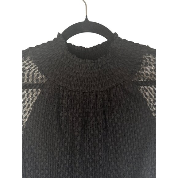 2/$30 Ella Moss XS Black Mini Textured Long Sleeve Dress - Picture 10 of 15
